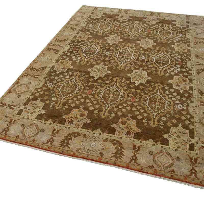 New Hand Knotted All Wool Oushak Rug - 5' 11" x 8' 11" (71" x 107") - K0040605