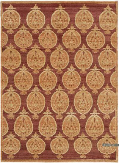 New Hand Knotted Wool Oushak Rug - 5' 10" x 8'  (70" x 96")