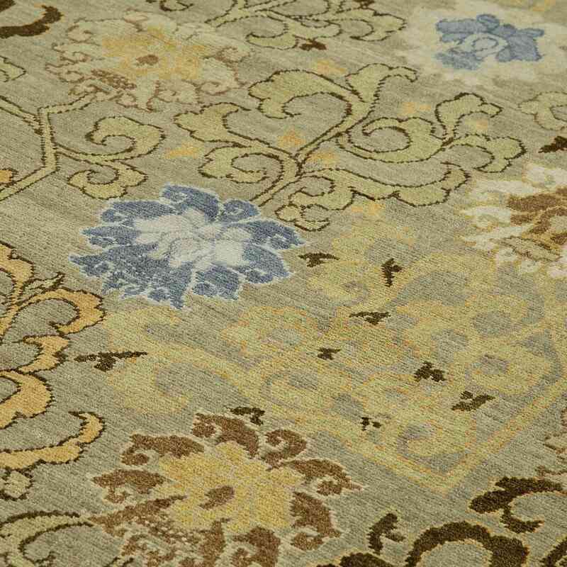 New Hand Knotted Wool Oushak Rug - 7' 11" x 10'  (95" x 120") - K0040615