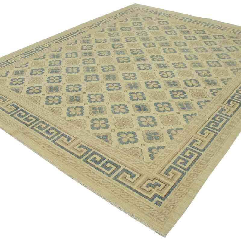 New Hand Knotted Wool Oushak Rug - 8'  x 9' 10" (96" x 118") - K0040620