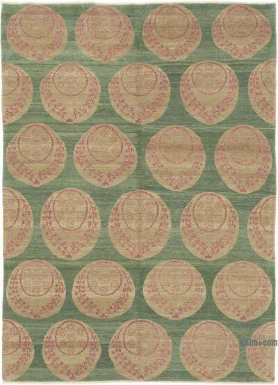 New Hand Knotted Wool Oushak Rug - 5' 9" x 8'  (69" x 96")