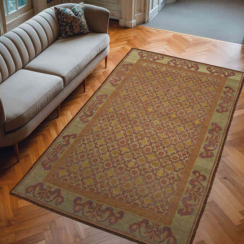 Nueva Alfombra Oushak Tejida a Mano - 183 cm x 303 cm - K0040623
