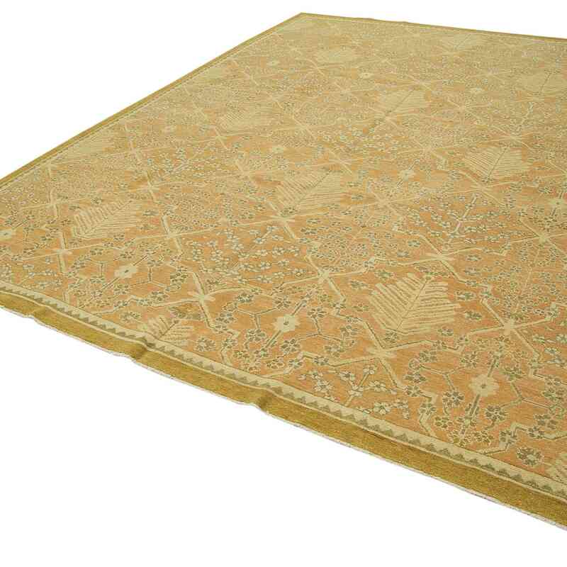 New Hand Knotted Wool Oushak Rug - 9' 1" x 12'  (109" x 144") - K0040633