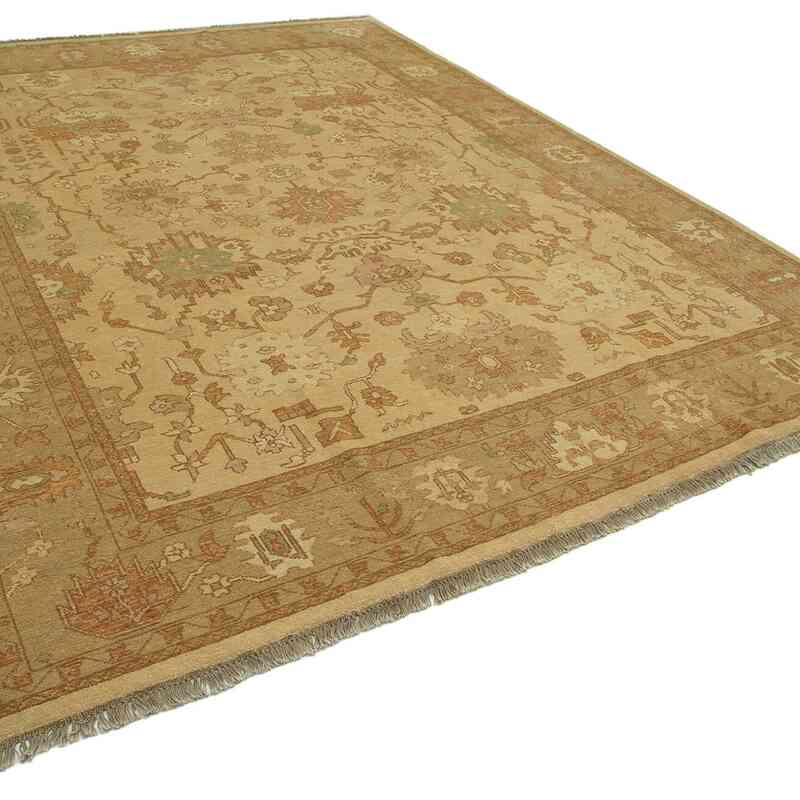 New Hand Knotted Wool Oushak Rug - 9'  x 11' 11" (108" x 143") - K0040638