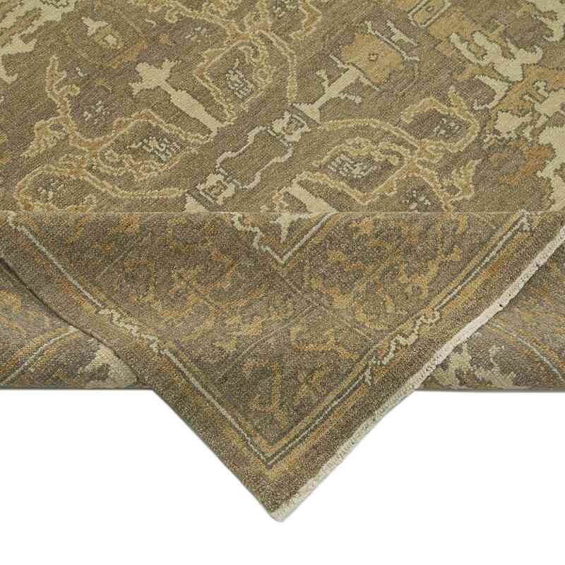 New Hand Knotted Wool Oushak Rug - 10'  x 14'  (120" x 168") - K0040644