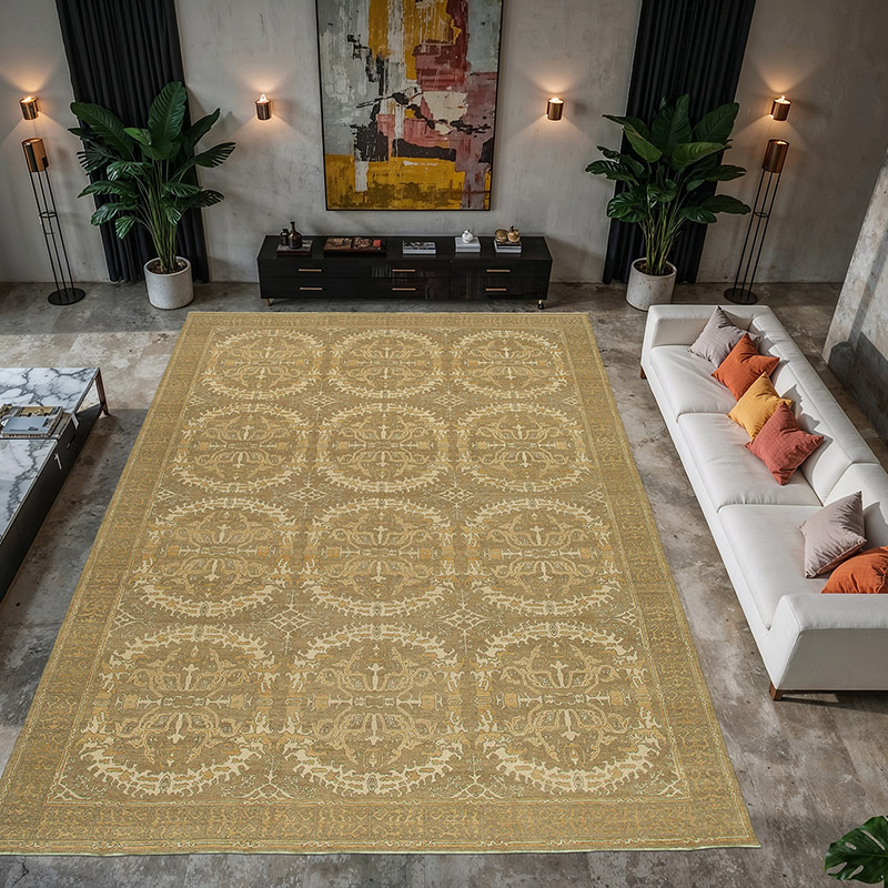 New Hand Knotted Wool Oushak Rug - 10'  x 14'  (120" x 168") - K0040644