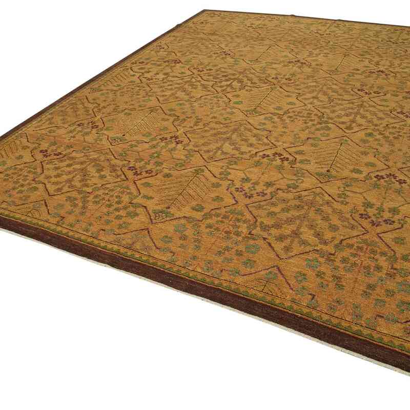 New Hand Knotted Wool Oushak Rug - 8' 10" x 11' 10" (106" x 142") - K0040645