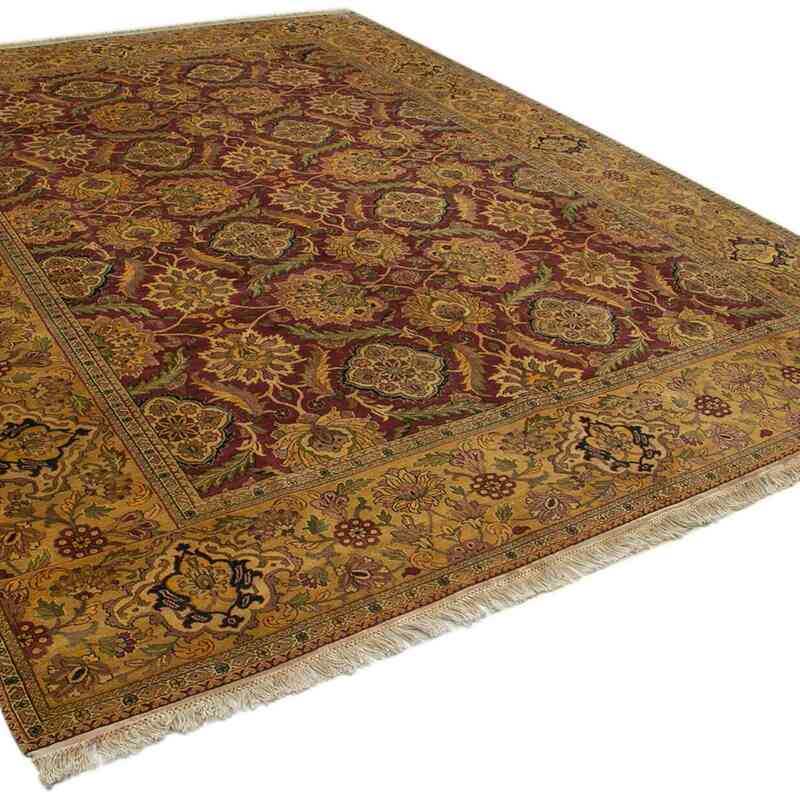 New Hand Knotted Wool Oushak Rug - 9' 1" x 12'  (109" x 144") - K0040647