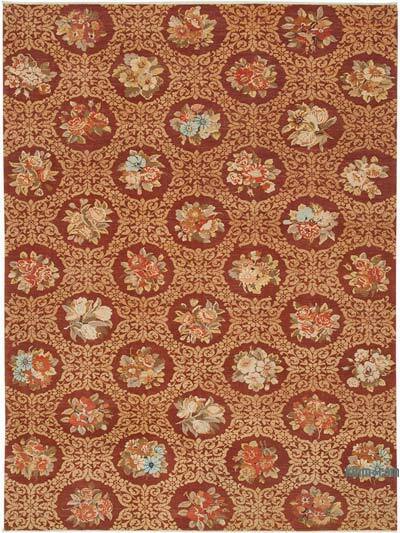 New Hand Knotted Wool Oushak Rug - 7' 9" x 10' 6" (93" x 126")