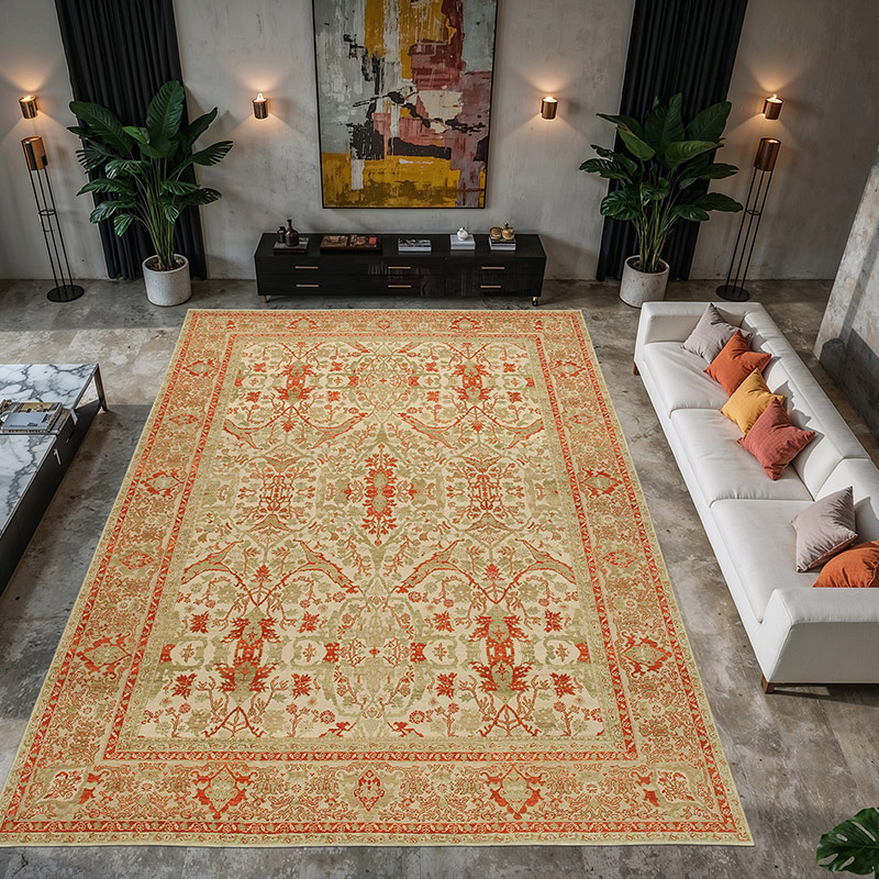 New Hand Knotted Wool Oushak Rug - 10' 2" x 14' 1" (122" x 169") - K0040658
