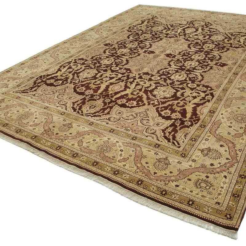 New Hand Knotted Wool Oushak Rug - 9' 2" x 12' 2" (110" x 146") - K0040660