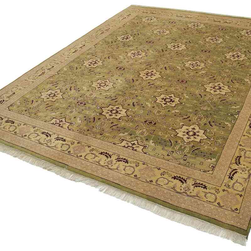 New Hand Knotted Wool Oushak Rug - 8'  x 10' 2" (96" x 122") - K0040666