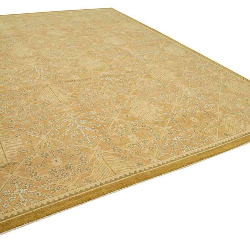 New Hand Knotted Wool Oushak Rug - 10' 2" x 14'  (122" x 168") - K0040669