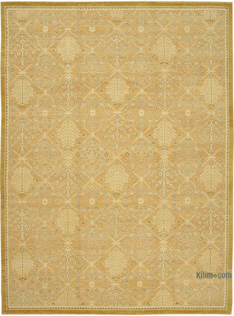 New Hand Knotted Wool Oushak Rug - 10' 2" x 14'  (122" x 168") - K0040669