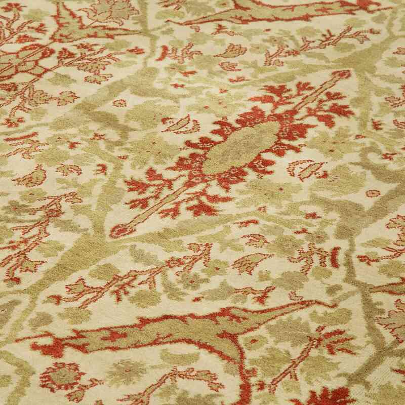 New Hand Knotted Wool Oushak Rug - 8' 8" x 12' 6" (104" x 150") - K0040675