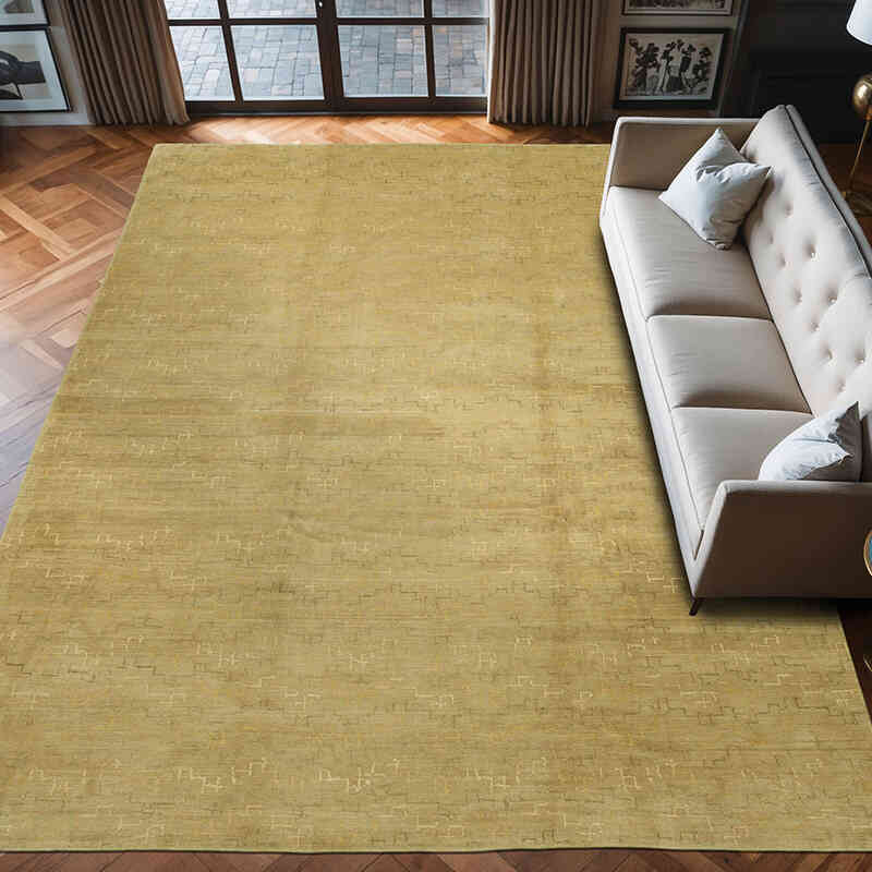 New Hand Knotted Wool Rug - 9' 6" x 13' 5" (114" x 161") - K0040676
