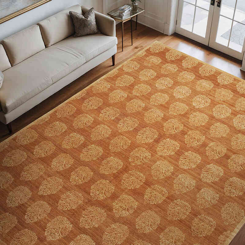 New Hand Knotted Wool Oushak Rug - 9'  x 12'  (108" x 144") - K0040690