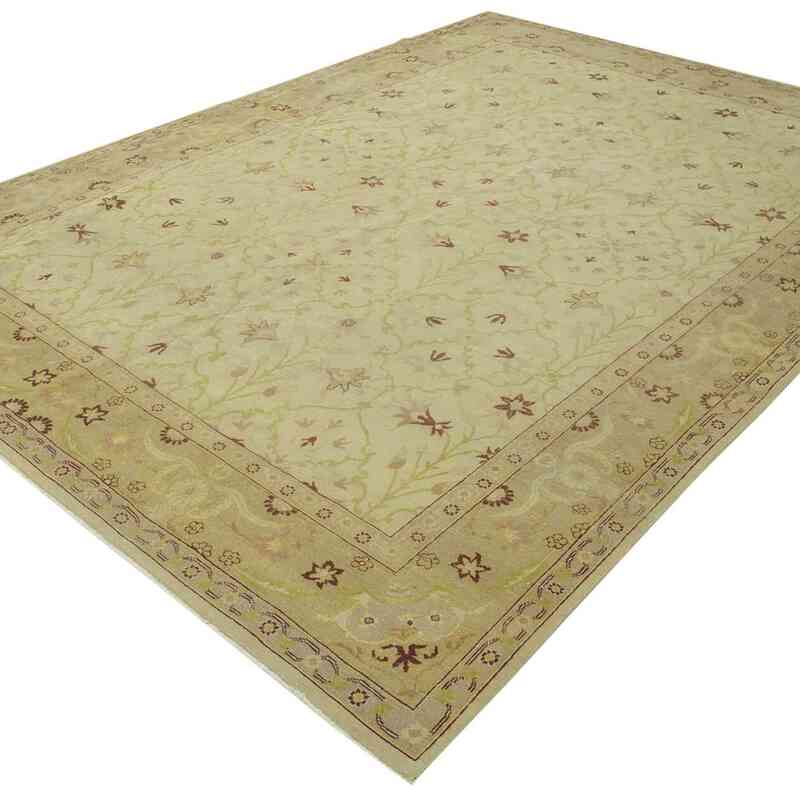 New Hand Knotted Wool Oushak Rug - 7' 8" x 10' 10" (92" x 130") - K0040693