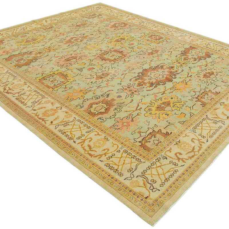 New Hand Knotted Wool Oushak Rug - 8' 4" x 9' 11" (100" x 119") - K0040696