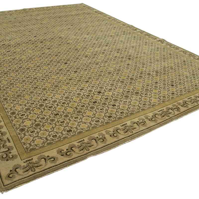 New Hand Knotted Wool Oushak Rug - 9' 11" x 14' 2" (119" x 170") - K0040698