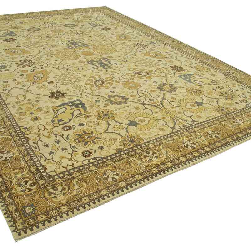 New Hand Knotted Wool Oushak Rug - 9' 10" x 14' 1" (118" x 169") - K0040699