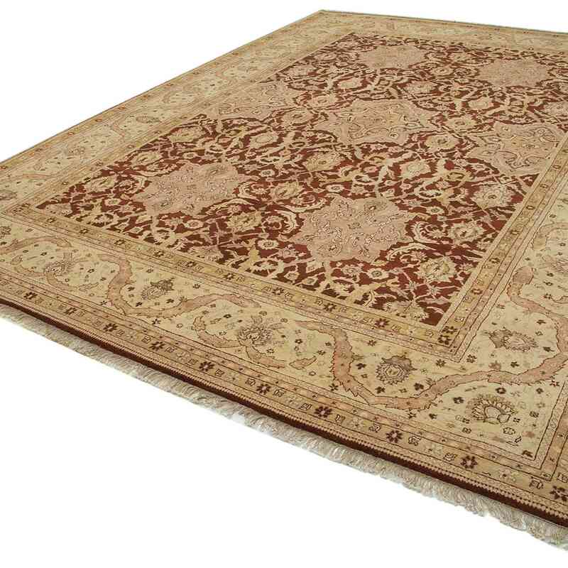 New Hand Knotted Wool Oushak Rug - 9' 11" x 13' 10" (119" x 166") - K0040703
