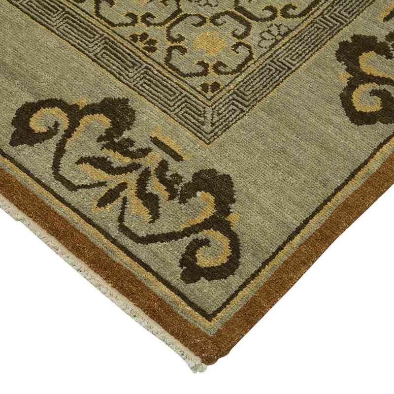 New Hand Knotted Wool Oushak Rug - 10'  x 13' 10" (120" x 166") - K0040706