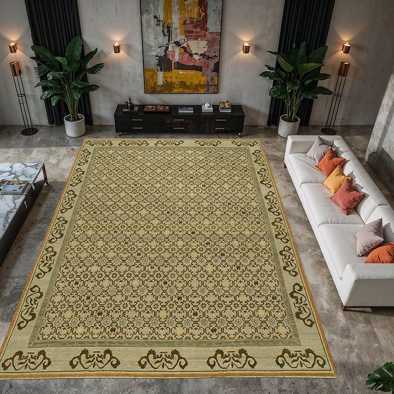 New Hand Knotted Wool Oushak Rug - 10'  x 13' 10" (120" x 166") - K0040706