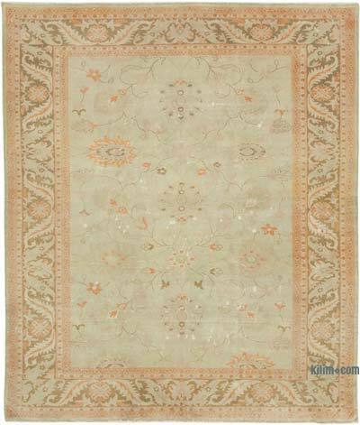 New Hand Knotted Wool Oushak Rug - 8' 5" x 9' 10" (101" x 118")