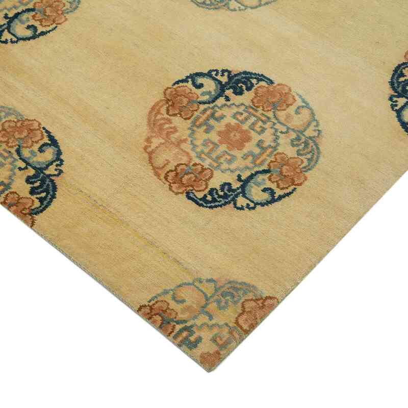 New Hand Knotted Wool Oushak Rug - 9' 11" x 13' 11" (119" x 167") - K0040724