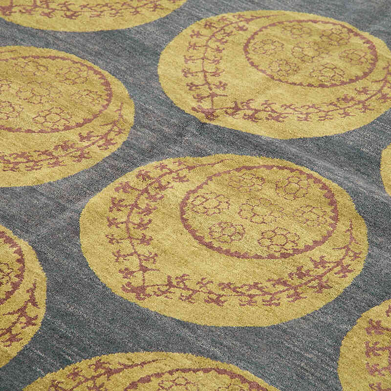 New Hand Knotted Wool Oushak Rug - 9'  x 12'  (108" x 144") - K0040727