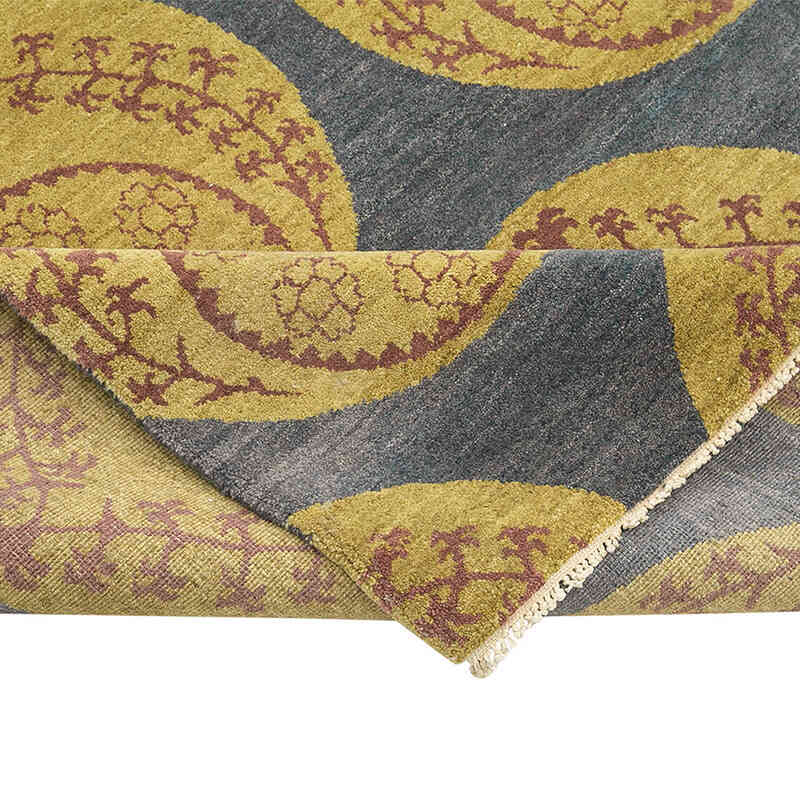 New Hand Knotted Wool Oushak Rug - 9'  x 12'  (108" x 144") - K0040727