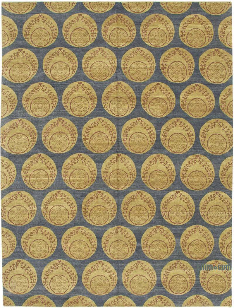 New Hand Knotted Wool Oushak Rug - 9'  x 12'  (108" x 144") - K0040727