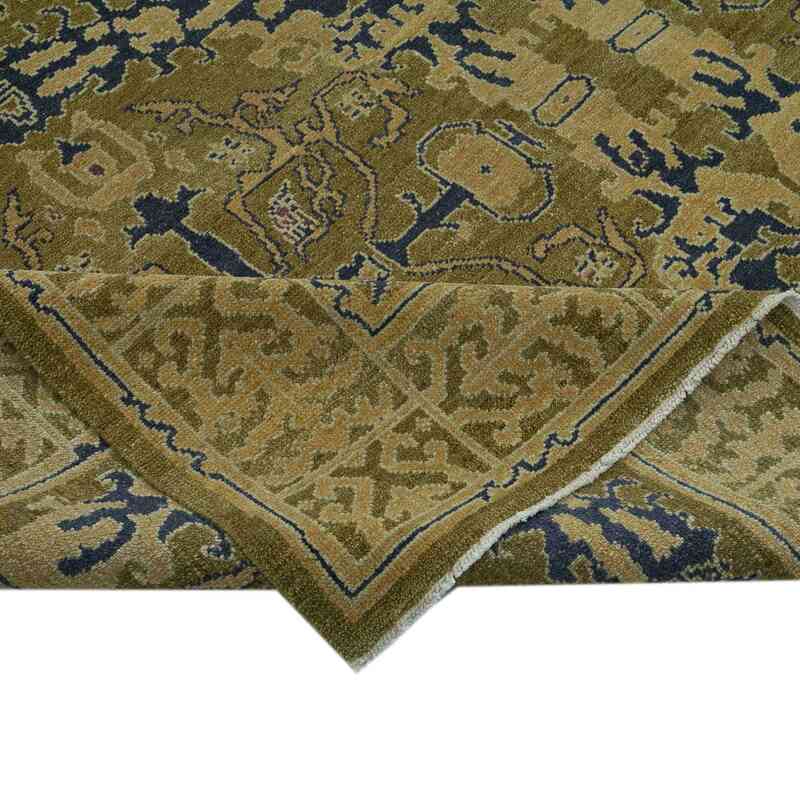 New Hand Knotted Wool Oushak Rug - 9' 9" x 14' 1" (117" x 169") - K0040731