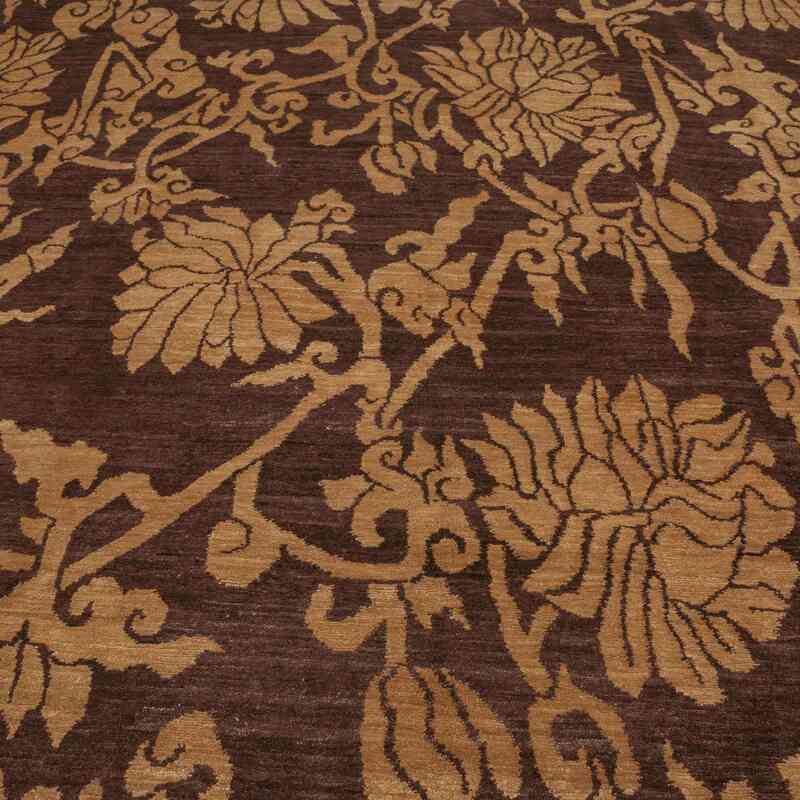 New Hand Knotted Wool Oushak Rug - 9' 8" x 13' 5" (116" x 161") - K0040735