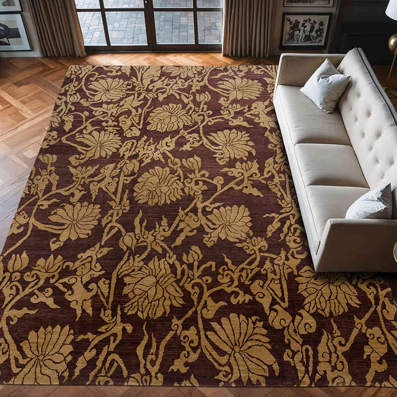 New Hand Knotted Wool Oushak Rug - 9' 8" x 13' 5" (116" x 161") - K0040735