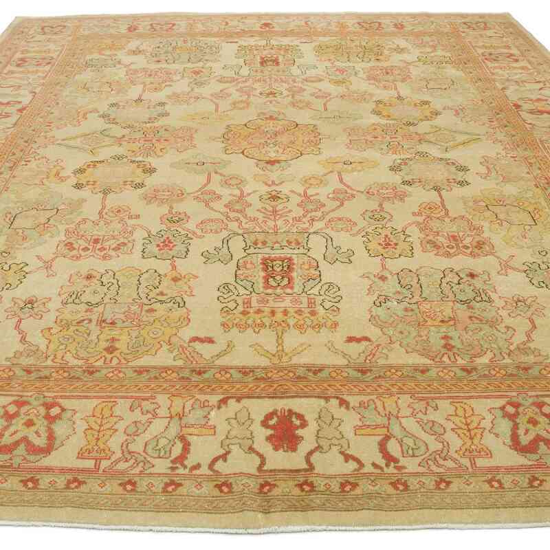 New Hand Knotted Wool Oushak Rug - 7' 9" x 9' 8" (93" x 116") - K0040740
