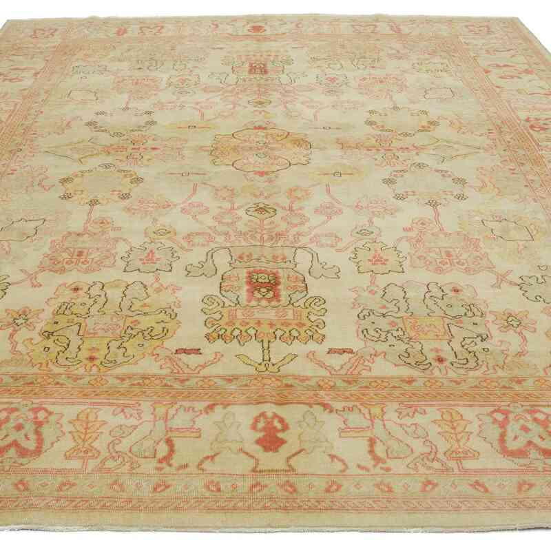 New Hand Knotted Wool Oushak Rug - 7' 9" x 9' 8" (93" x 116") - K0040740