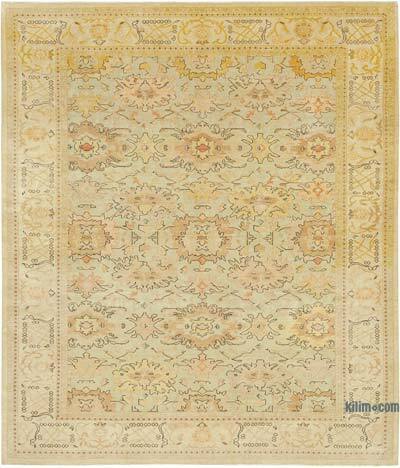New Hand Knotted Wool Oushak Rug - 8' 2" x 9' 7" (98" x 115")