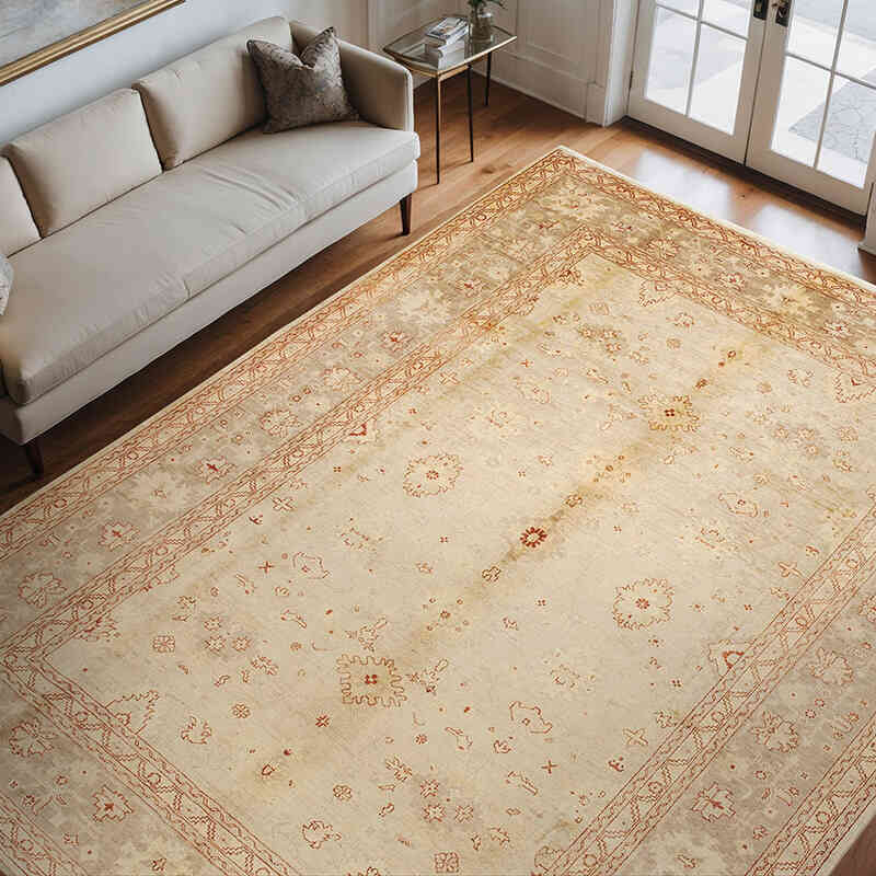 Nueva Alfombra Oushak Tejida a Mano - 275 cm x 358 cm - K0040748