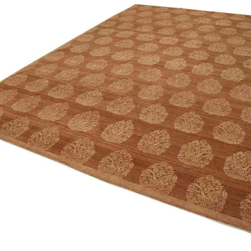 New Hand Knotted Wool Oushak Rug - 8' 11" x 12' 2" (107" x 146") - K0040751
