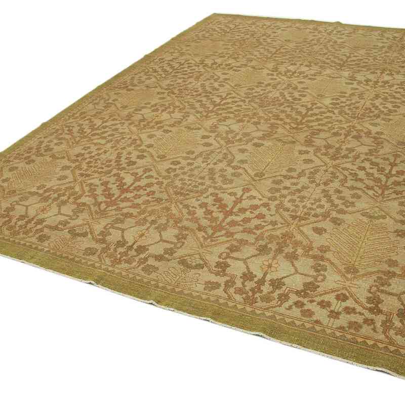 New Hand Knotted Wool Oushak Rug - 9' 1" x 12' 3" (109" x 147") - K0040757