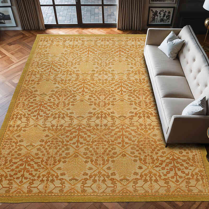 New Hand Knotted Wool Oushak Rug - 9' 1" x 12' 3" (109" x 147") - K0040757