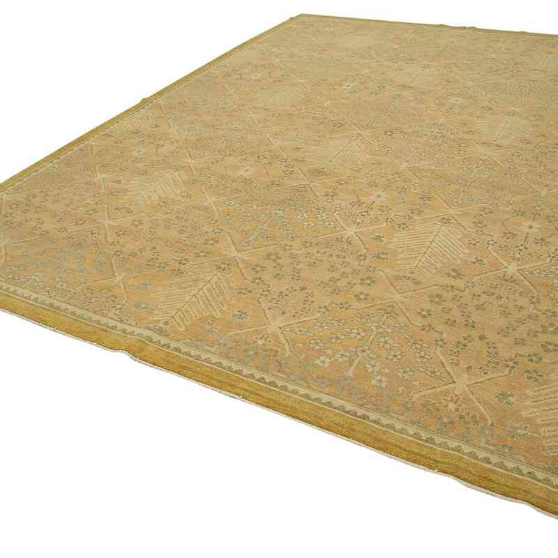 New Hand Knotted Wool Oushak Rug - 9' 1" x 12' 8" (109" x 152") - K0040758