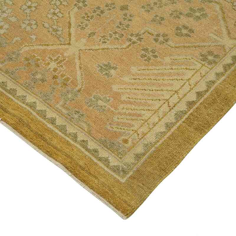 New Hand Knotted Wool Oushak Rug - 9' 1" x 12' 8" (109" x 152") - K0040758