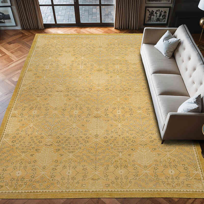 New Hand Knotted Wool Oushak Rug - 9' 1" x 12' 8" (109" x 152") - K0040758