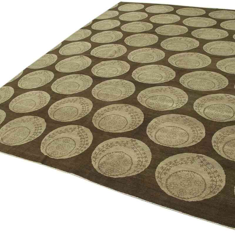 New Hand Knotted Wool Oushak Rug - 8' 10" x 12'  (106" x 144") - K0040759