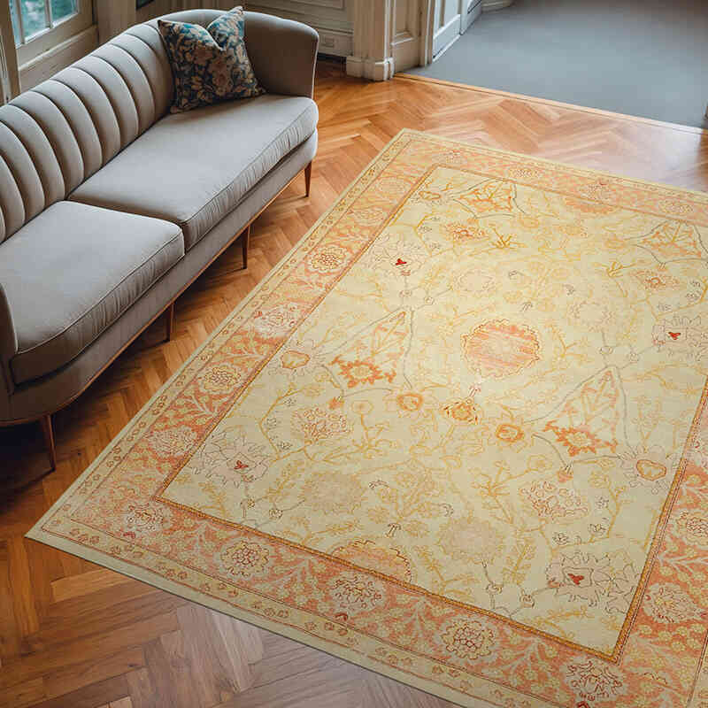 Nueva Alfombra Oushak Tejida a Mano - 240 cm x 306 cm - K0040763