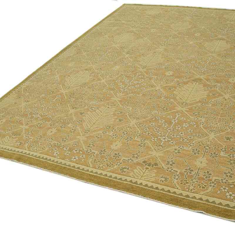 New Hand Knotted Wool Oushak Rug - 9' 2" x 12' 1" (110" x 145") - K0040769