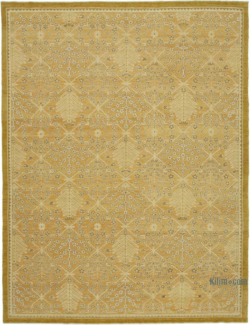 New Hand Knotted Wool Oushak Rug - 9' 2" x 12' 1" (110" x 145") - K0040769